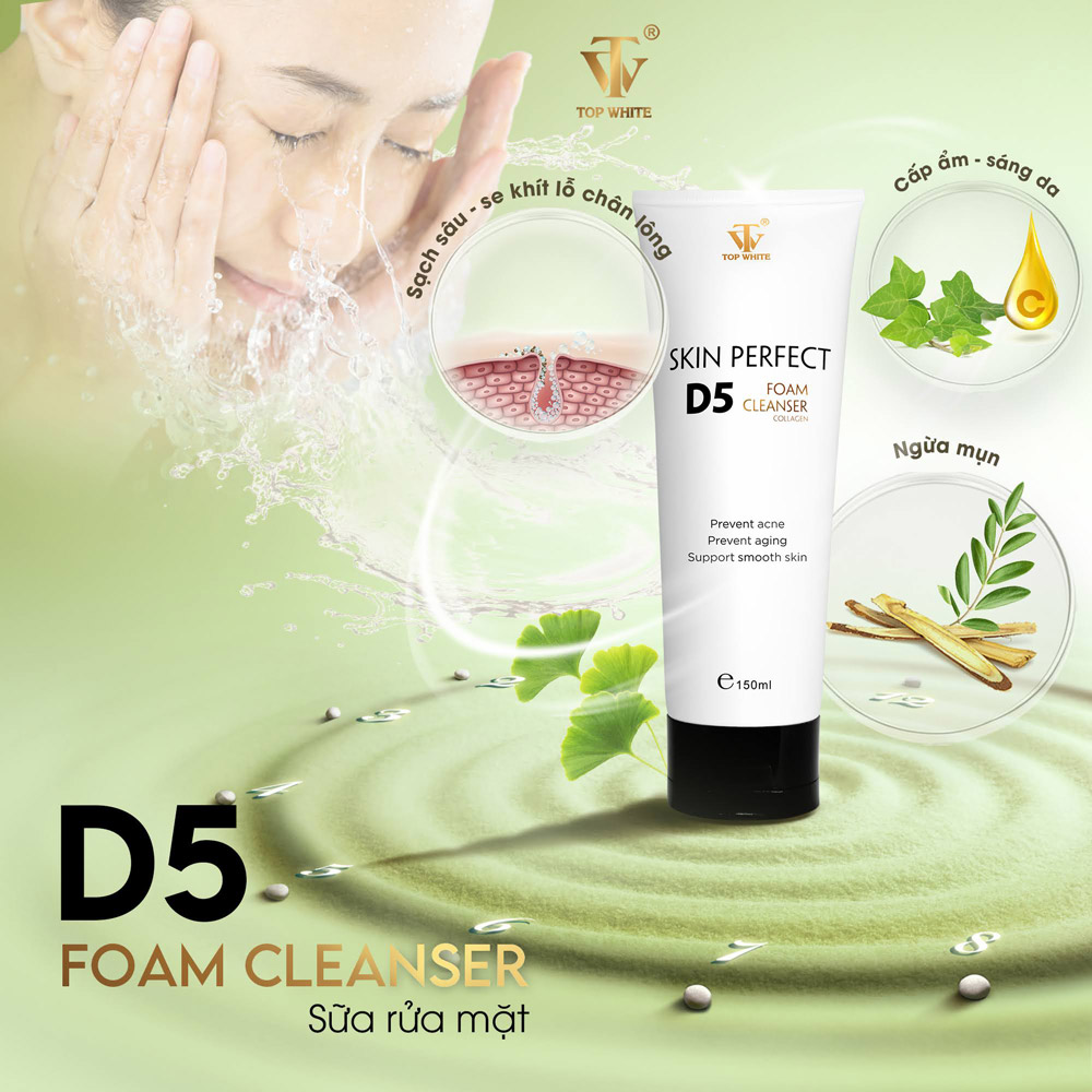 Top White D5 facial cleanser